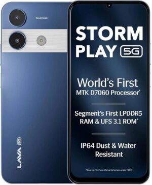 LAVA Storm Play 5G (Frosty Blue, 128 GB) (6 GB RAM)