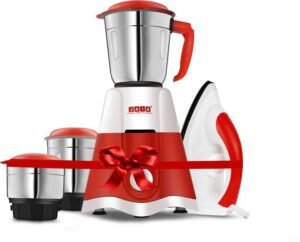JAIA Stylie 550 W Mixer Grinder (Stylie Mixer Grinder With Combo Offer 1000 Watt Iron and 3 Jars Color Red&White | 3 Jars | Red, White)