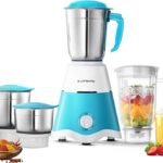 Longway Super Dlx 750 W Juicer Mixer Grinder (Super | 4 Jars | White, Blue)