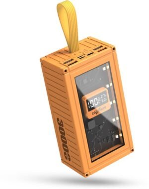 Callmate 30000 mAh 23 W Power Bank (Yellow, Lithium Polymer, Fast Charging, Quick Charge 3.0, Power Delivery 3.0 for Mobile)