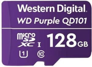 WD 128G1P0C WD Purple Surveillance Micro SD 128 GB MicroSDXC Class 10 80 Mbps Memory Card Compatible with Camera