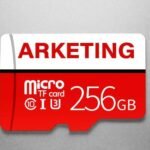 ARKETING white,Red cf 256 GB SDXC UHS-I Card Class 10 120 MB/s Memory Card Compatible with Mobile