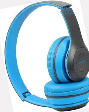 RECTITUDE Rich Bass ,Powerful Sound Wireless Headphone in Mic Bluetooth Headset Bluetooth & Wired (Blue, On the Ear)