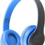 F FERONS Wireless Foldable Sports Stereo With Microphone & Memory Card Supported Bluetooth (Bright Blue, On the Ear)