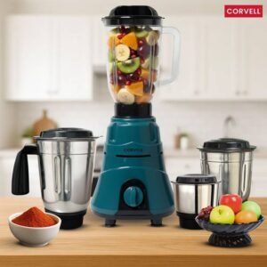 Corvell NUTRIMAXX 750 W Mixer Grinder (CV-3024-MG-4JR | 4 Jars | Blue)