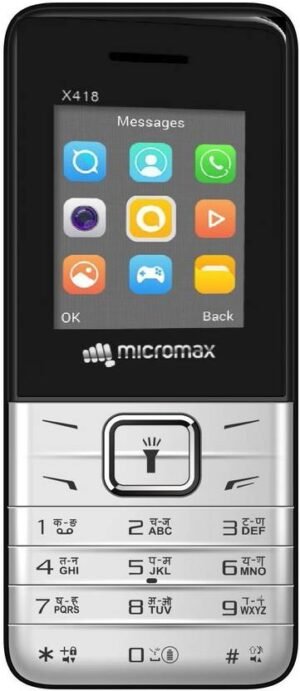 Micromax X418 (Black+Silver)