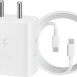 MAK 25 W Quick Charge 3.1 A Wall Charger for Mobile with Detachable Cable (White, Cable Included)