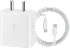 MAK 25 W Quick Charge 3.1 A Wall Charger for Mobile with Detachable Cable (White, Cable Included)