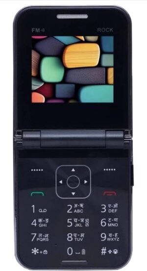 Snexan Z Rock Flip Dual Sim Keypad Mobile with2.4Display Flip Fold Call & SMS (Black)