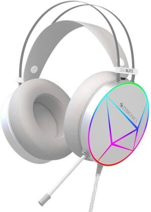 ZEBRONICS Zeb-Blitz with DOLBY ATMOS with 7.1 Surround Sound Bluetooth Gaming (White, On the Ear)