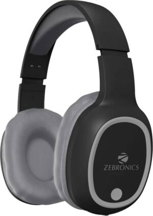 ZEBRONICS Zeb- Thunder, With 60H Backup, BT v5.3, Gaming Mode, ENC, AUX, mSD, Dual Pairing Bluetooth (Black, On the Ear)