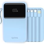 Lifelong 10000 mAh 22.5 W Compact Pocket Size Power Bank (Blue, Lithium Polymer, Fast Charging for Mobile, Earbuds, Smartwatch, Speaker, Tablet)